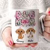 Dog Mom Pink Coquette Personalized 3D Inflated Mug, Watercolor Cute Dog, Gift for Dog Moms