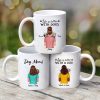 Dog Mom Woman Carrying Dogs Personalized Mug