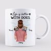 Dog Mom Woman Carrying Dogs Personalized Mug