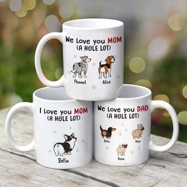 Dog Wiggle Butts Love You Hold Lot Personalized Coffee Mug Dog Wiggle Butts Love You Hold Lot Personalized Coffee Mug