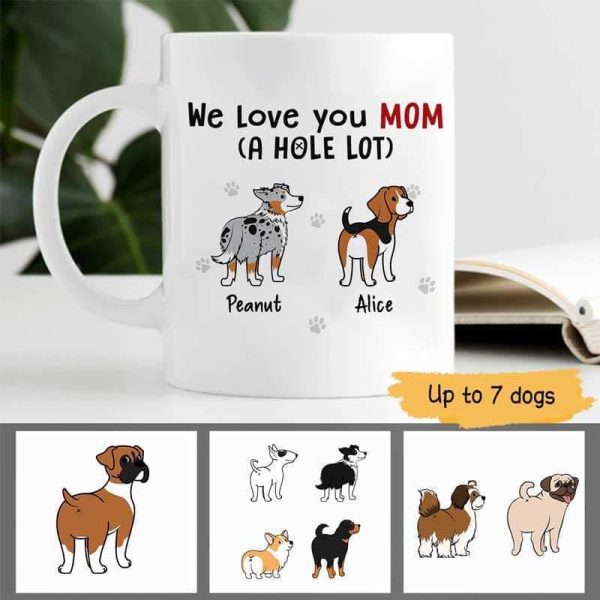 Dog Wiggle Butts Love You Hold Lot Personalized Coffee Mug Dog Wiggle Butts Love You Hold Lot Personalized Coffee Mug