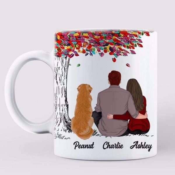 Dogs Colorful Tree Couple Built A Life Personalized Coffee Mug Dogs Colorful Tree Couple Built A Life Personalized Coffee Mug