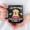 Dogs Have Owners, Cats Have Staff - Dog & Cat Personalized Custom Black Mug - Appreciation, Retirement Gift For Coworkers, Work Friends, Colleagues, Pet Owners, Pet Lovers