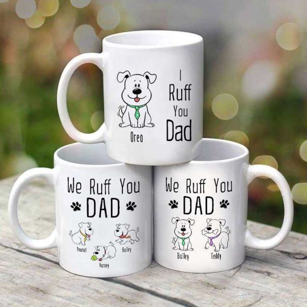 Dogs Ruff Dad Personalized Mug Dogs Ruff Dad Personalized Mug