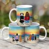 Dogs Sitting At The Beach Personalized Mug