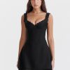 Doily Strap Cupped V-neck Mini Dress Doily Strap Cupped V-neck Mini Dress