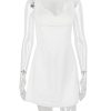 Doily Strap Cupped V-neck Mini Dress Doily Strap Cupped V-neck Mini Dress