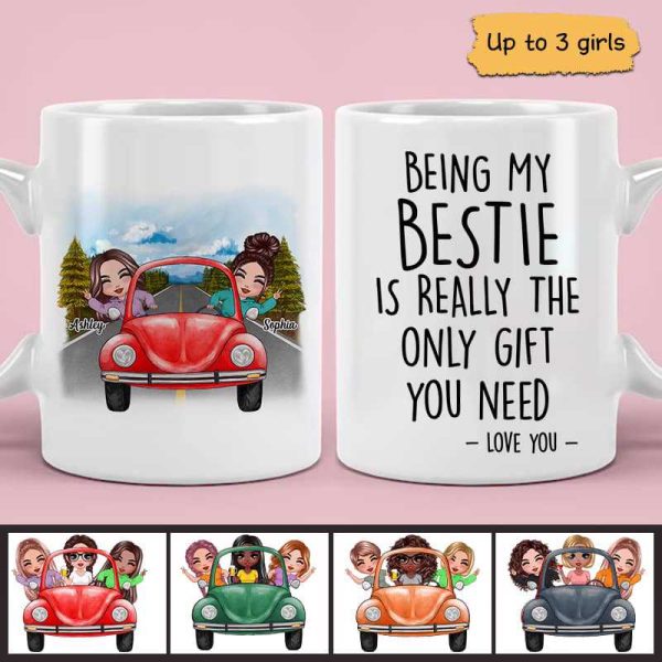 Doll Besties In Car Personalized Mug Doll Besties In Car Personalized Mug