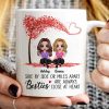 Doll Besties Sisters Sitting Miles Apart Close At Heart Personalized Mug