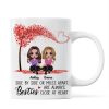 Doll Besties Sisters Sitting Miles Apart Close At Heart Personalized Mug