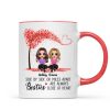Doll Besties Sisters Sitting Miles Apart Close At Heart Personalized Mug
