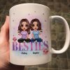 Doll Besties Sitting On Word Gift For Best Friends Personalized Mug