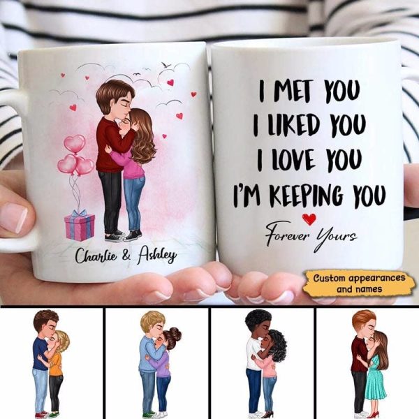 Doll Couple Kissing Gift For Him For Her Personalized Mug Doll Couple Kissing Gift For Him For Her Personalized Mug