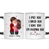 Doll Couple Kissing I Met You I Liked You I Love You Gift For Him For Her Personalized Mug Doll Couple Kissing I Met You I Liked You I Love You Gift For Him For Her Personalized Mug