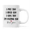 Doll Couple Kissing I Met You I Liked You I Love You Gift For Him For Her Personalized Mug Doll Couple Kissing I Met You I Liked You I Love You Gift For Him For Her Personalized Mug