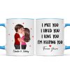 Doll Couple Kissing I Met You I Liked You I Love You Gift For Him For Her Personalized Mug Doll Couple Kissing I Met You I Liked You I Love You Gift For Him For Her Personalized Mug