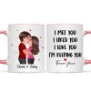 Doll Couple Kissing I Met You I Liked You I Love You Gift For Him For Her Personalized Mug Doll Couple Kissing I Met You I Liked You I Love You Gift For Him For Her Personalized Mug