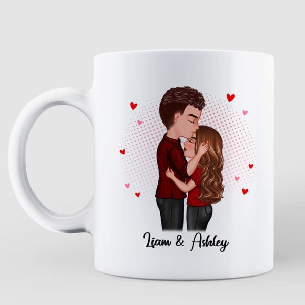 Doll Couple Kissing Romantic Gift For Him For Her Personalized Mug Doll Couple Kissing Romantic Gift For Him For Her Personalized Mug