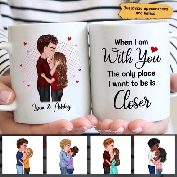 Doll Couple Kissing Romantic Gift For Him For Her Personalized Mug Doll Couple Kissing Romantic Gift For Him For Her Personalized Mug
