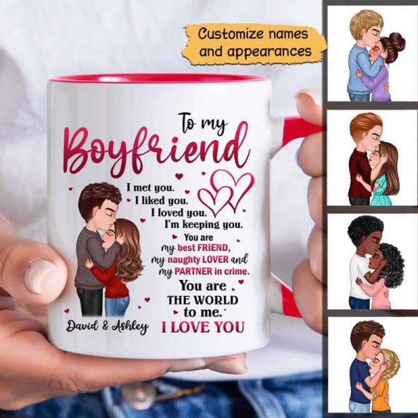 Doll Couple Kissing To My Boyfriend Girlfriend Husband Wife Personalized Mug Doll Couple Kissing To My Boyfriend Girlfriend Husband Wife Personalized Mug