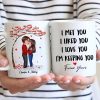 Doll Couple Kissing Under Red Tree Gift For Him For Her Personalized Mug Doll Couple Kissing Under Red Tree Gift For Him For Her Personalized Mug