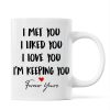 Doll Couple Kissing Under Red Tree Gift For Him For Her Personalized Mug Doll Couple Kissing Under Red Tree Gift For Him For Her Personalized Mug