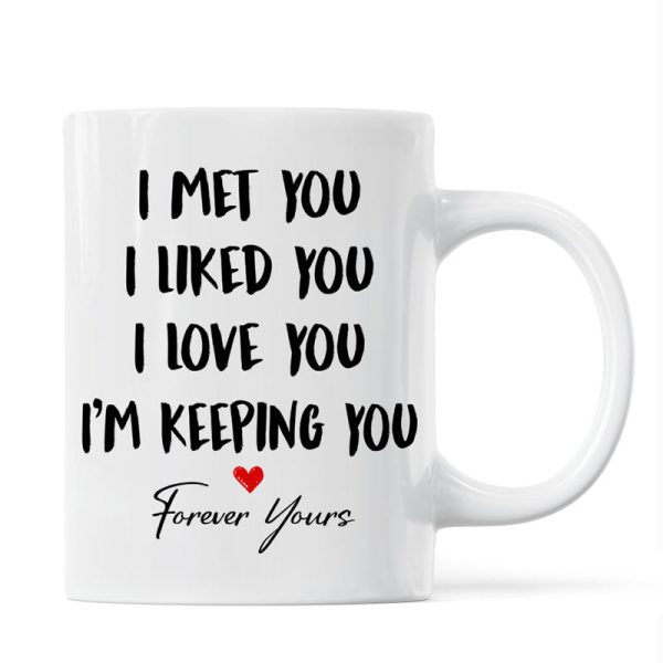 Doll Couple Kissing Under Red Tree Gift For Him For Her Personalized Mug Doll Couple Kissing Under Red Tree Gift For Him For Her Personalized Mug