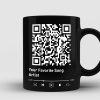 Doll Couple Kissing Under Star Night QR Code Calendar Personalized Black Mug Doll Couple Kissing Under Star Night QR Code Calendar Personalized Black Mug