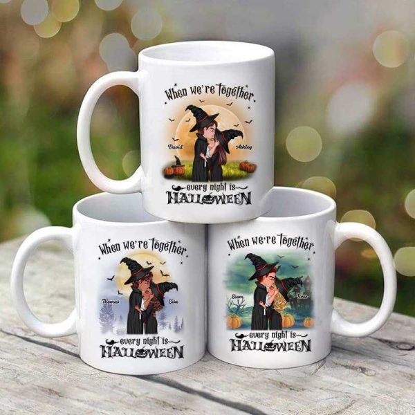 Doll Couple Kissing When We Are Together Every Night Is Halloween Personalized Mug Doll Couple Kissing When We Are Together Every Night Is Halloween Personalized Mug