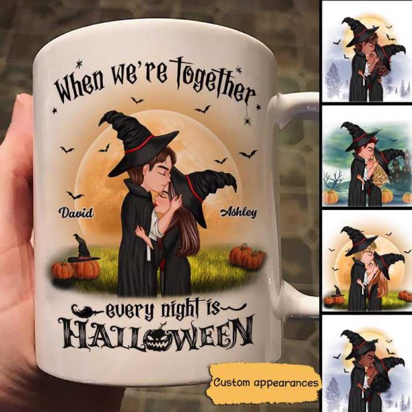 Doll Couple Kissing When We Are Together Every Night Is Halloween Personalized Mug Doll Couple Kissing When We Are Together Every Night Is Halloween Personalized Mug