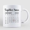 Doll Couple Sitting Anniversary Date Calendar Personalized Mug - Gift For Couple - Gift For Him - Gift For Her Doll Couple Sitting Anniversary Date Calendar Personalized Mug - Gift For Couple - Gift For Him - Gift For Her