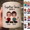 Doll Couple Sitting Anniversary Gift Personalized Mug Doll Couple Sitting Anniversary Gift Personalized Mug