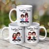 Doll Couple Sitting Anniversary Gift Personalized Mug Doll Couple Sitting Anniversary Gift Personalized Mug