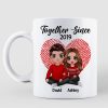 Doll Couple Sitting Embracing Personalized Mug