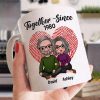 Doll Couple Sitting Embracing Personalized Mug