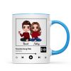 Doll Couple Sitting Favorite Song Scannable QR Code Personalized Mug