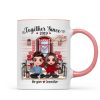 Doll Couple Sitting Front Porch Personalized Mug Doll Couple Sitting Front Porch Personalized Mug