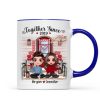 Doll Couple Sitting Front Porch Personalized Mug Doll Couple Sitting Front Porch Personalized Mug