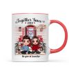 Doll Couple Sitting Front Porch Personalized Mug Doll Couple Sitting Front Porch Personalized Mug