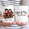 Doll Couple Sitting On Sofa Personalized Mug