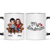 Doll Couple Sitting On Sofa Personalized Mug