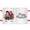 Doll Couple Sitting On Sofa Personalized Mug