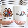 Doll Couple Sitting On Sofa Personalized Mug