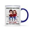 Doll Couple Sitting On Stair Personalized Mug Doll Couple Sitting On Stair Personalized Mug