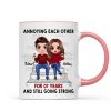 Doll Couple Sitting On Stair Personalized Mug Doll Couple Sitting On Stair Personalized Mug