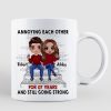 Doll Couple Sitting On Stair Personalized Mug Doll Couple Sitting On Stair Personalized Mug