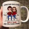 Doll Couple Sitting On Stair Personalized Mug Doll Couple Sitting On Stair Personalized Mug