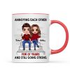 Doll Couple Sitting On Stair Personalized Mug Doll Couple Sitting On Stair Personalized Mug