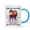 Doll Couple Sitting On Stair Personalized Mug Doll Couple Sitting On Stair Personalized Mug