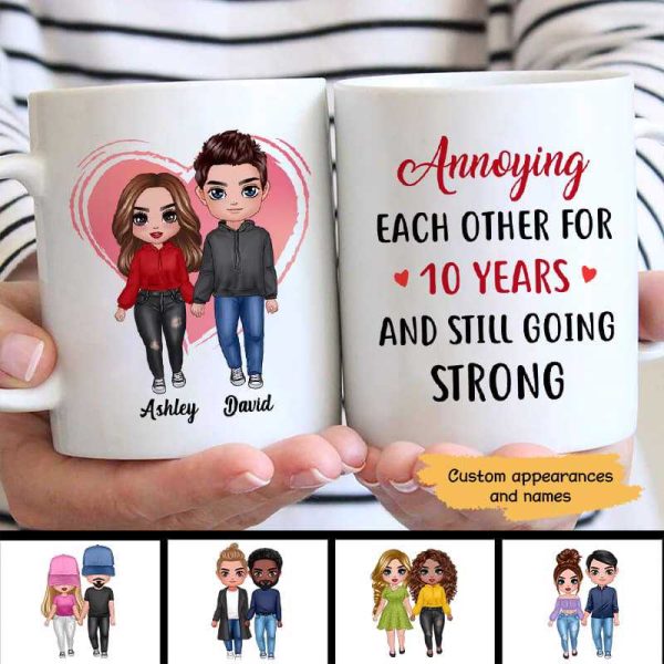 Doll Couple Standing Annoying Each Other Gift Personalized Mug Doll Couple Standing Annoying Each Other Gift Personalized Mug